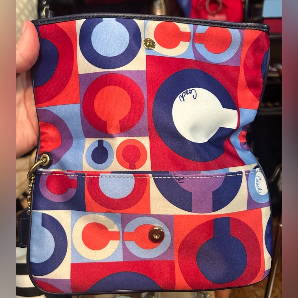 2008 SET Coach Madison Op Art Julianne Shoulder Bag w/ Fold-over Clutch Wristlet - Picture 12 of 15